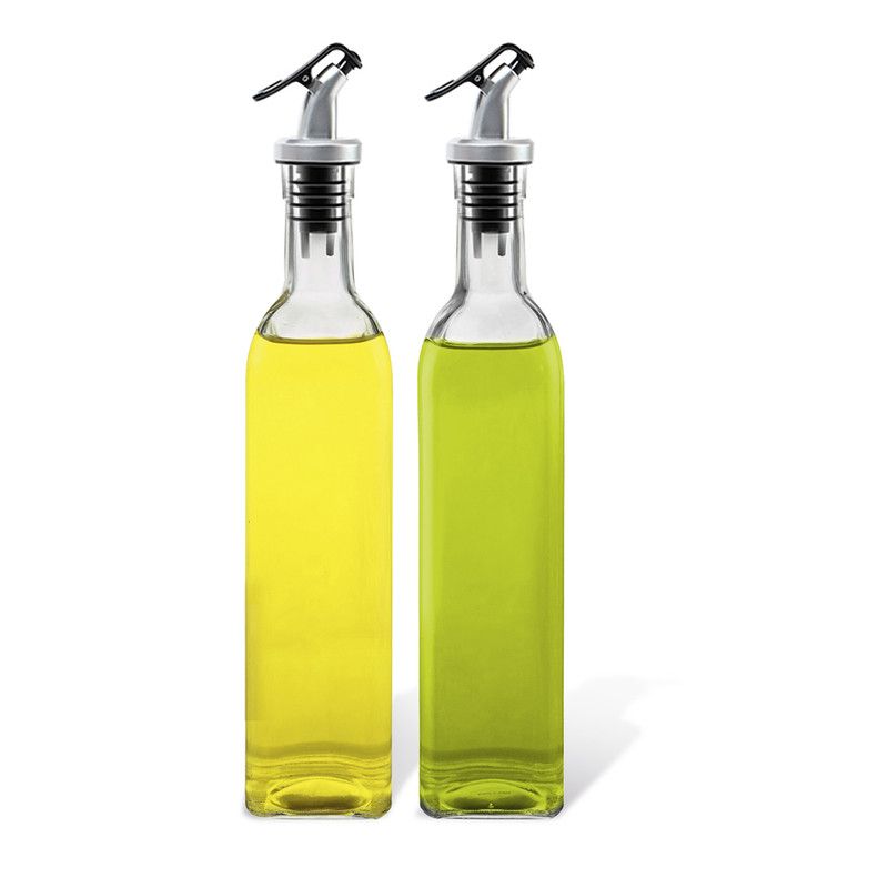 Fissman - Oil & Vinegar Bottle - Glass - Set Of 2 - Grey