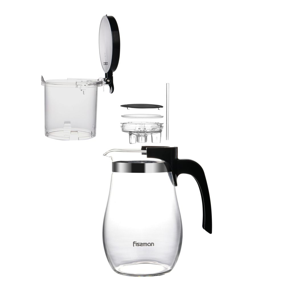 Fissman - Glass Tea Pot - 900ml - Black