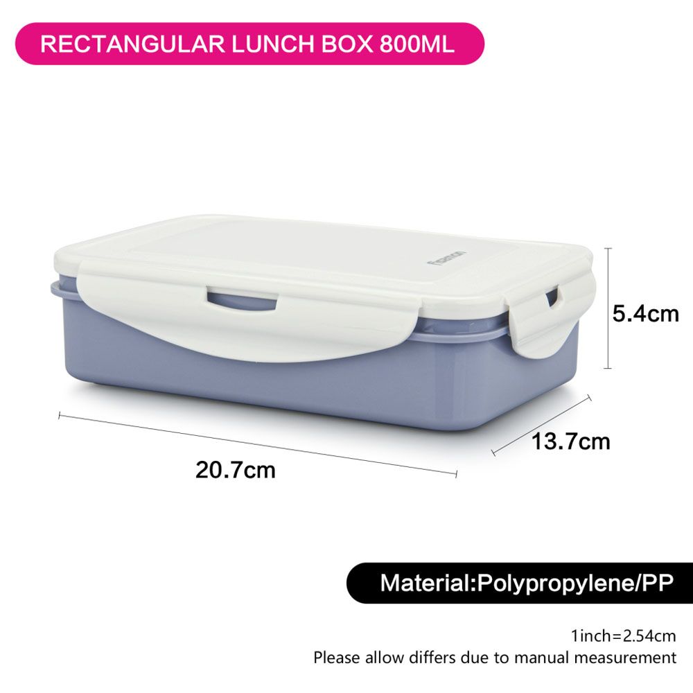 Fissman - Rectangular Lunch Box - 20.7X13.5X5Cm - Blue