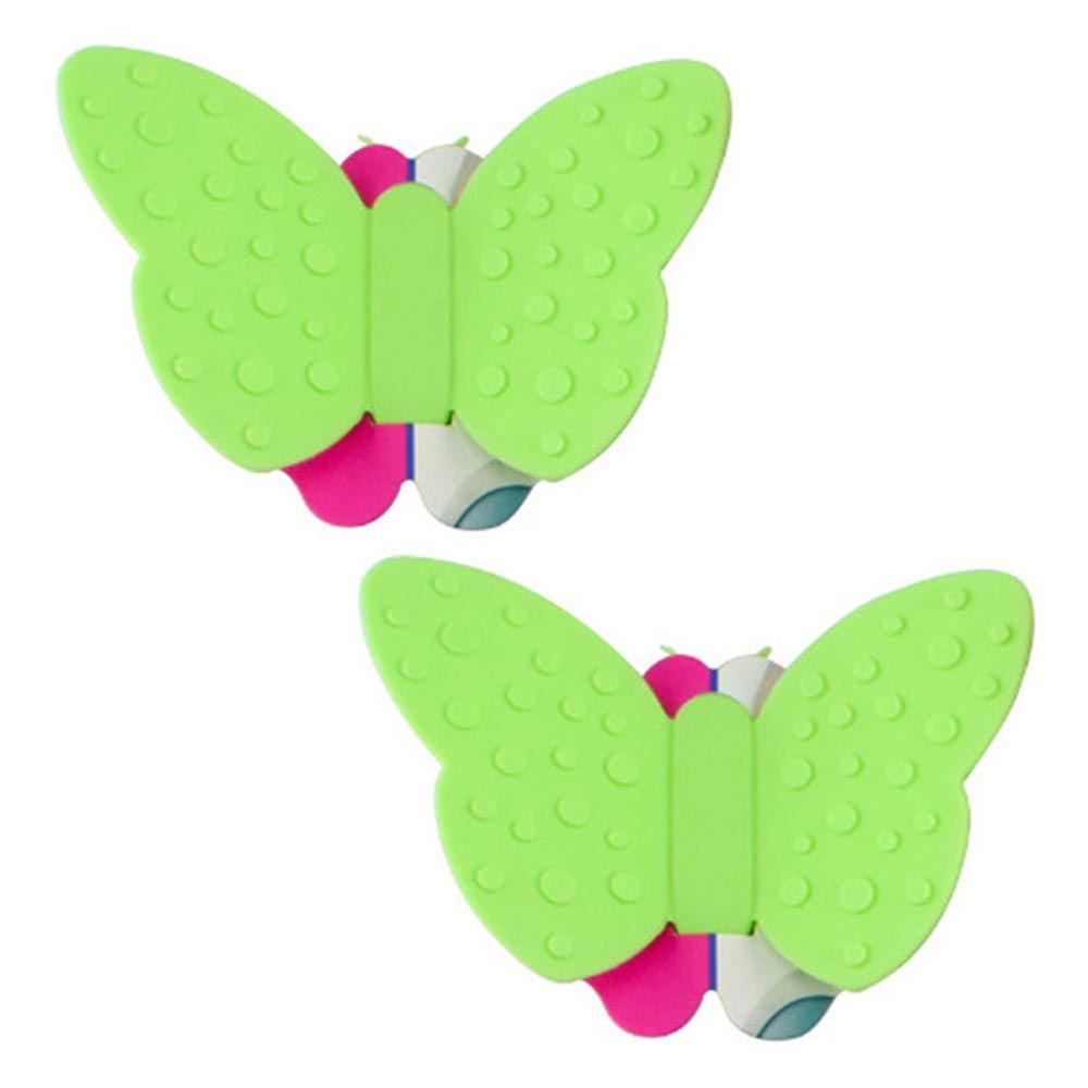 Fissman - Butterfly Pot Holder Magnet Set - Pack of 2 - Green