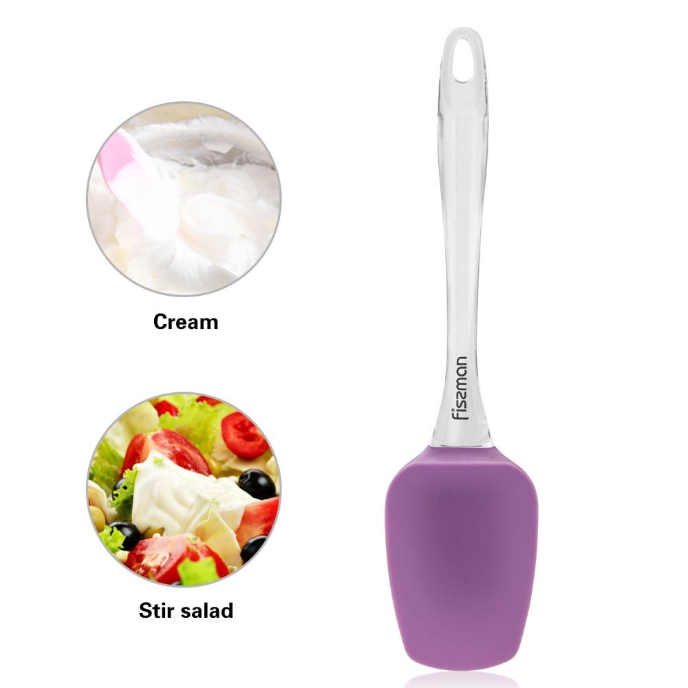 Fissman - Spatula w/ Handle - 25X8Cm - Purple/Clear