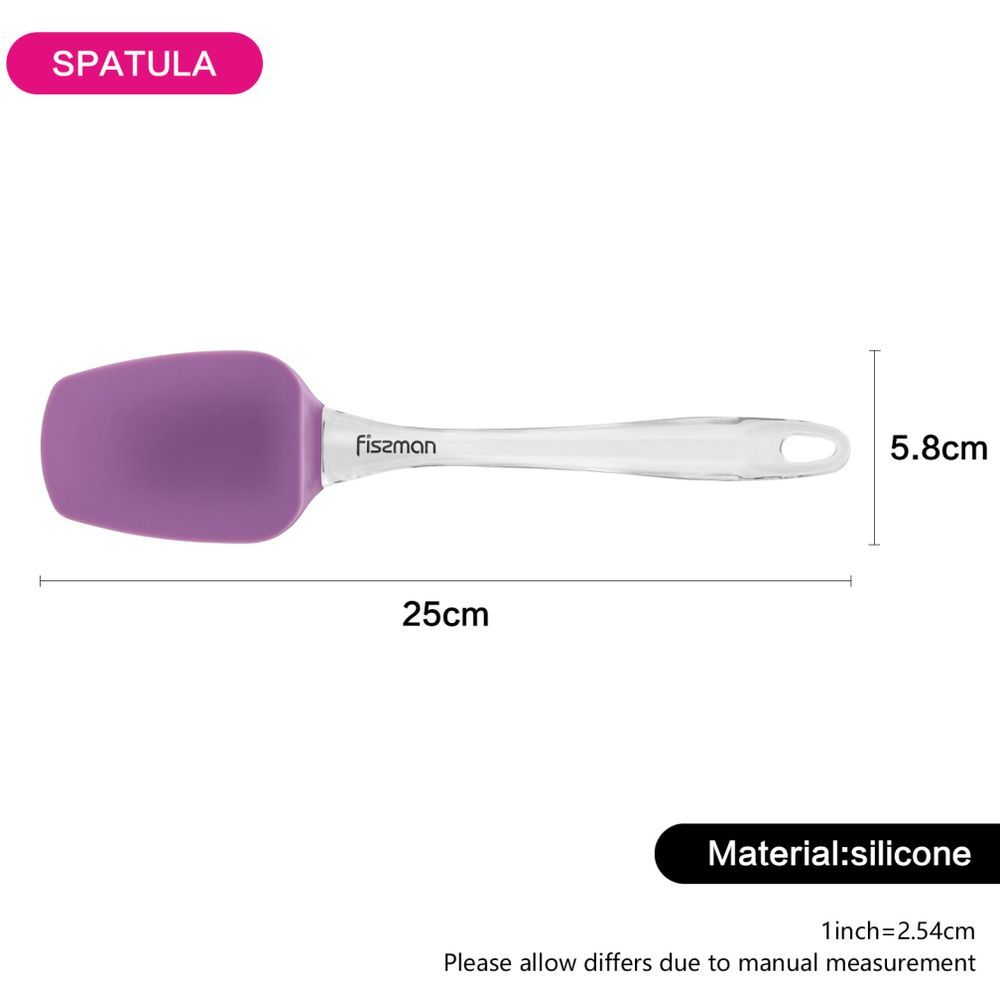 Fissman - Spatula w/ Handle - 25X8Cm - Purple/Clear