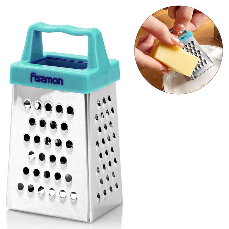 Fissman - 3-Sided Mini Grater - 3-Inch - Blue