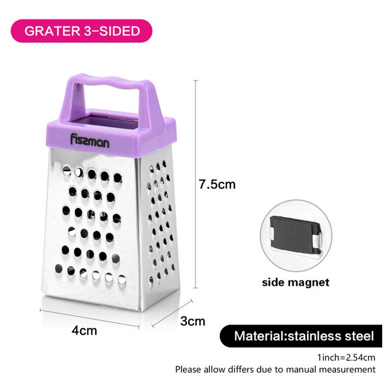 Fissman - 3-Sided Mini Stainless Steel Grater - 3-Inch