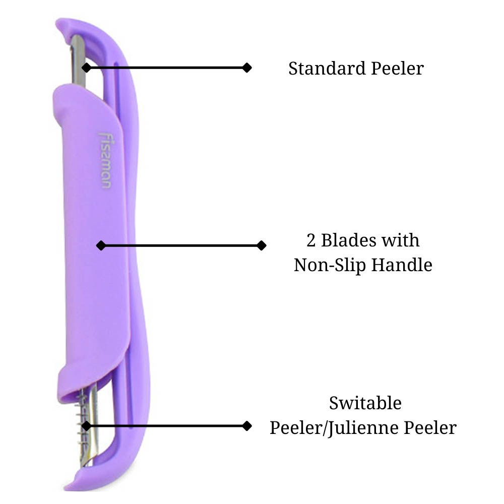 Fissman - Vegetable P-Peeler w/ 2 Blades - 15Cm - Purple