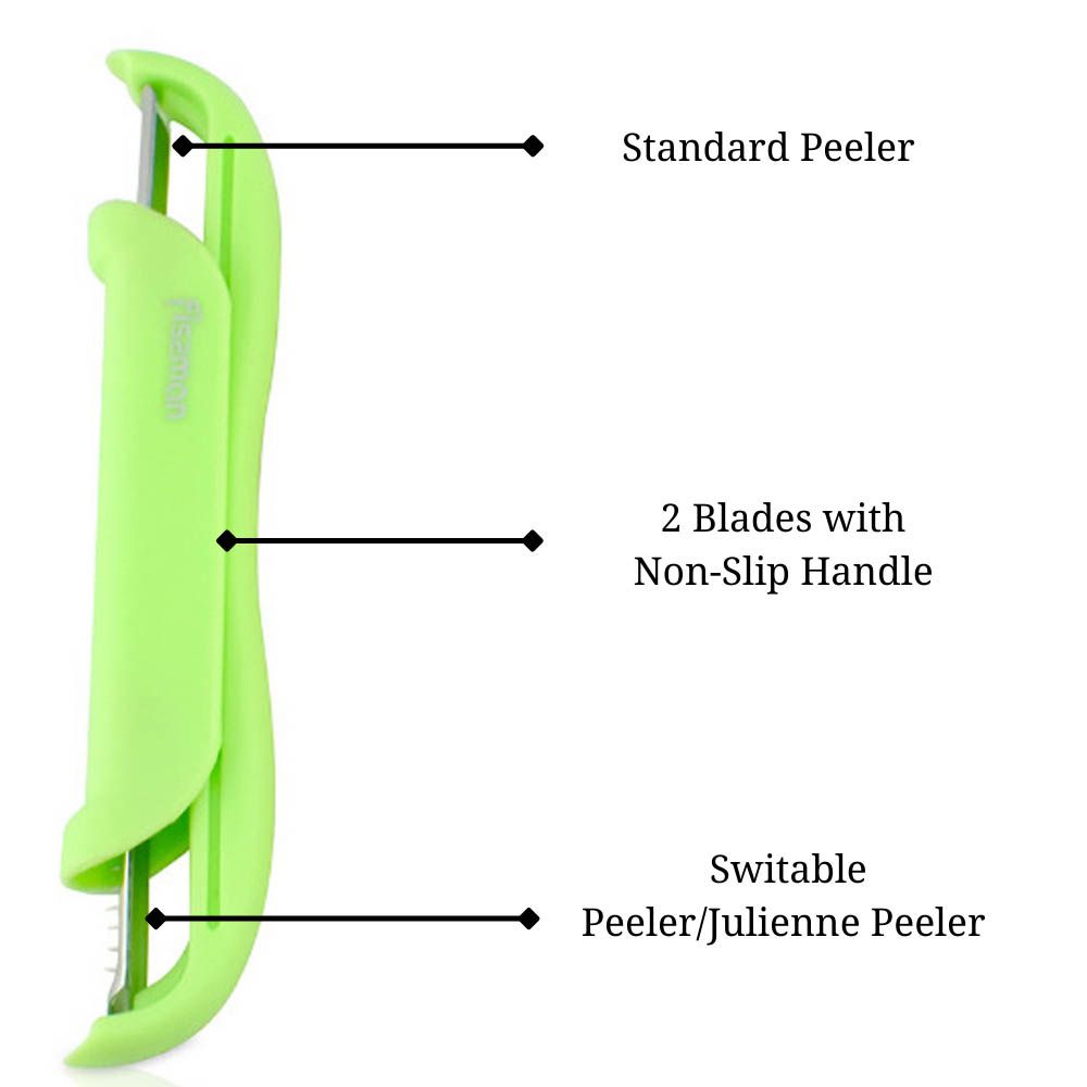 Fissman - Vegetable P-Peeler w/ 2 Blades - 15Cm - Green