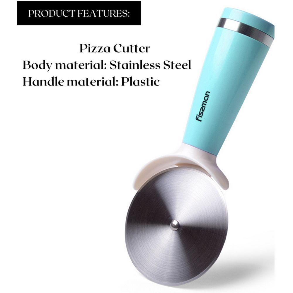 Fissman - Stainless Steel Pizza Cutter - 19Cm - Mint Green