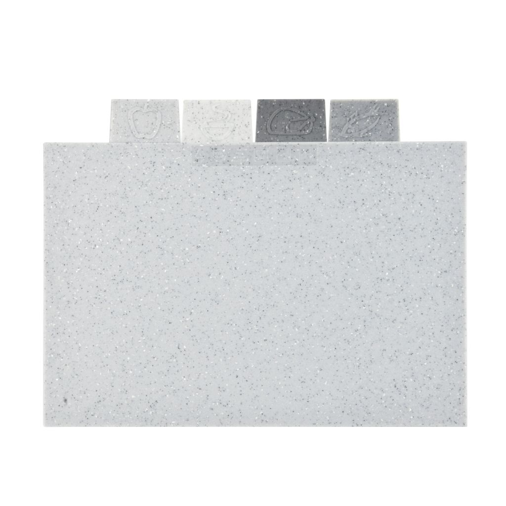 Fissman - Plastic Index Chopping Board - 29x22.5cm - 4Pc-Set - Grey