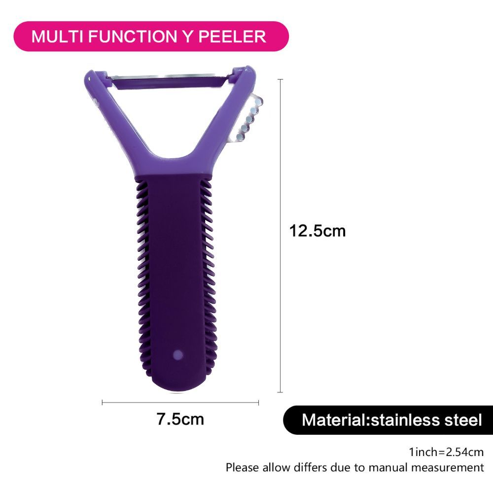 Fissman - Multi-Function Y- Shaped Peeler - 12.5X7.5Cm - Purple