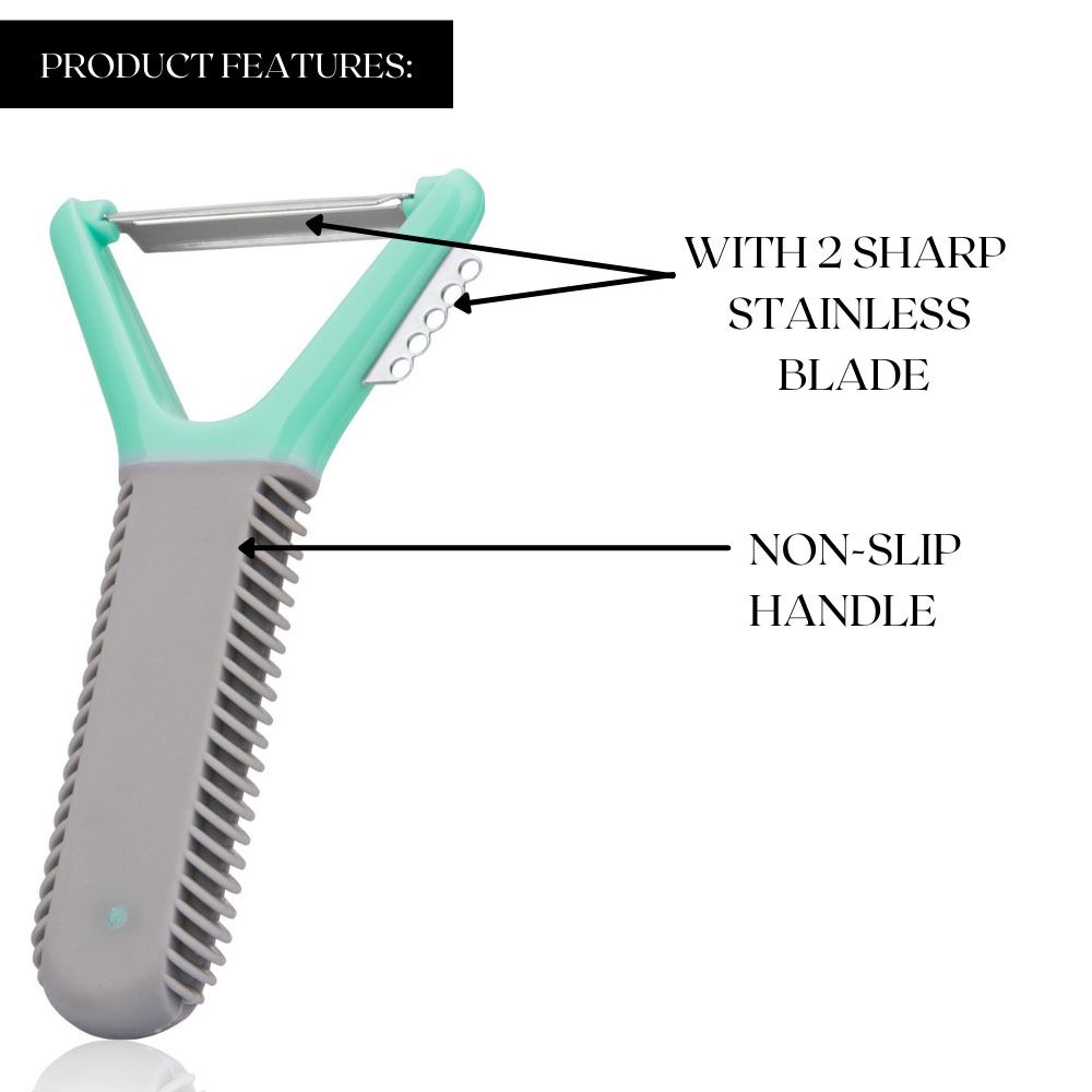 Fissman - Multi-Function Y- Shaped Peeler - 12.5X7.5Cm - Mint Green