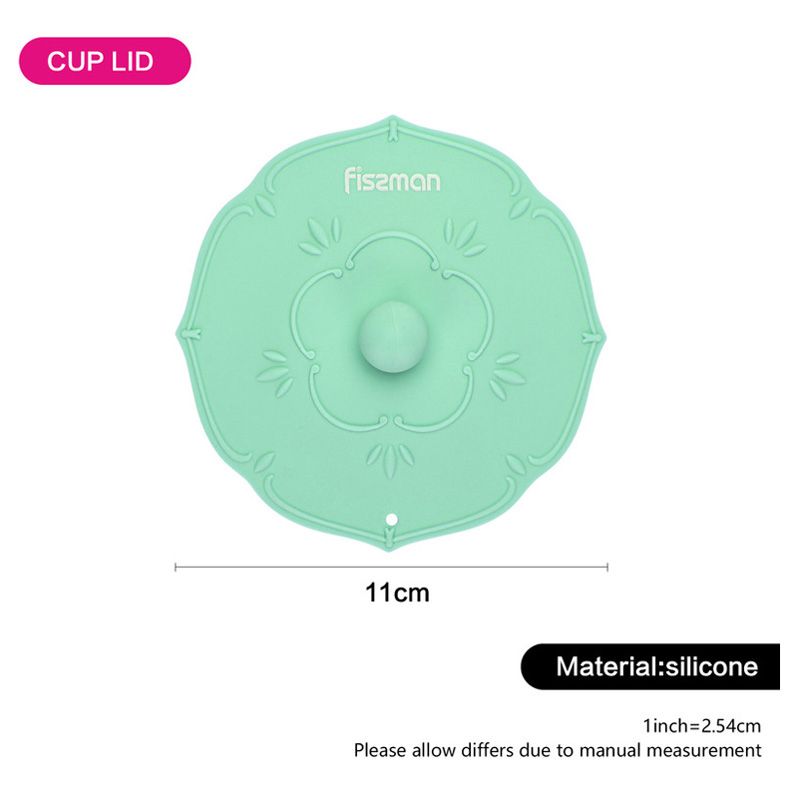 Fissman - Flower Design Cup Lid - 11cm - Sea Green