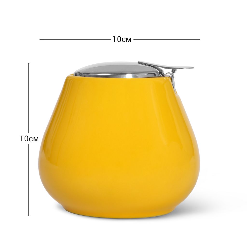 Fissman - Ceramic Sugar Bowl - 600ml - Yellow