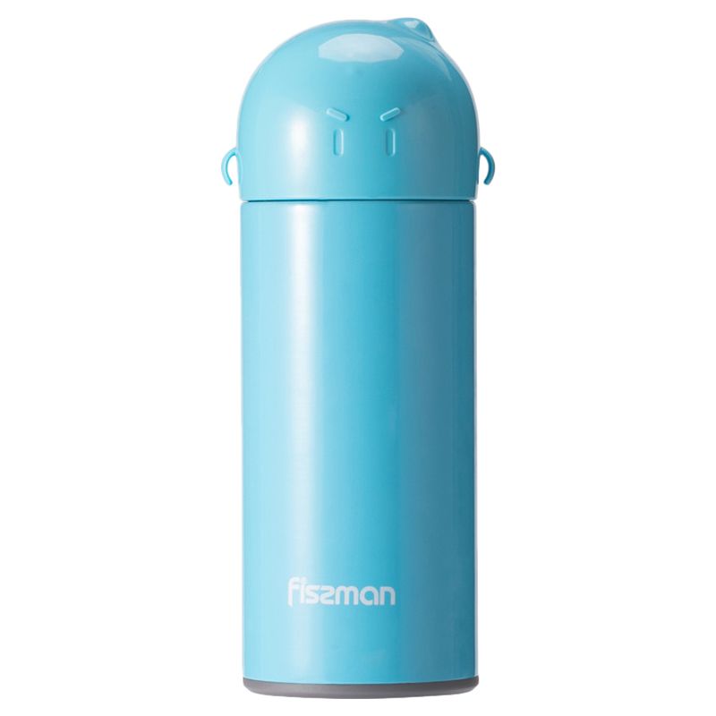 Fissman - Double Wall Vacuum Thermos Bottle - 300ml - Blue/Yellow