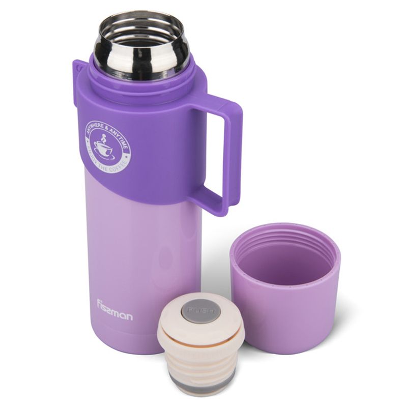 Fissman - Stainless Steel Flask Plastic Handle - 350ml - Lilac