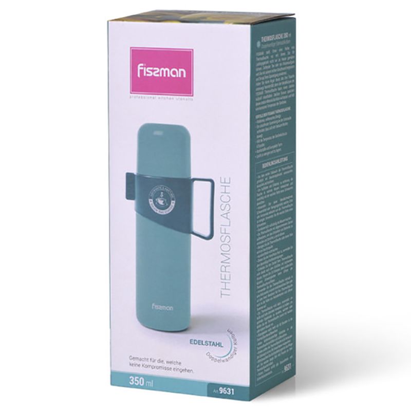 Fissman - Stainless Steel Bottle - 9.5x22x6.5cm - Aquamarine