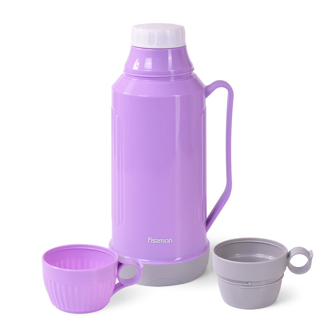 Fissman - Vacuum Flask Plastic Case w/ Glass Liner - 1800ml - Violet