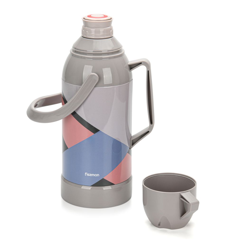 Fissman - Vacuum Flask Steel Case w/ Glass Liner - 3200ml - Grey