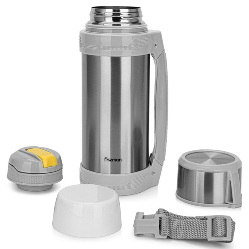 Fissman - Double Wall Vacuum Stainless Steel Bottle - 1500ml - Grey