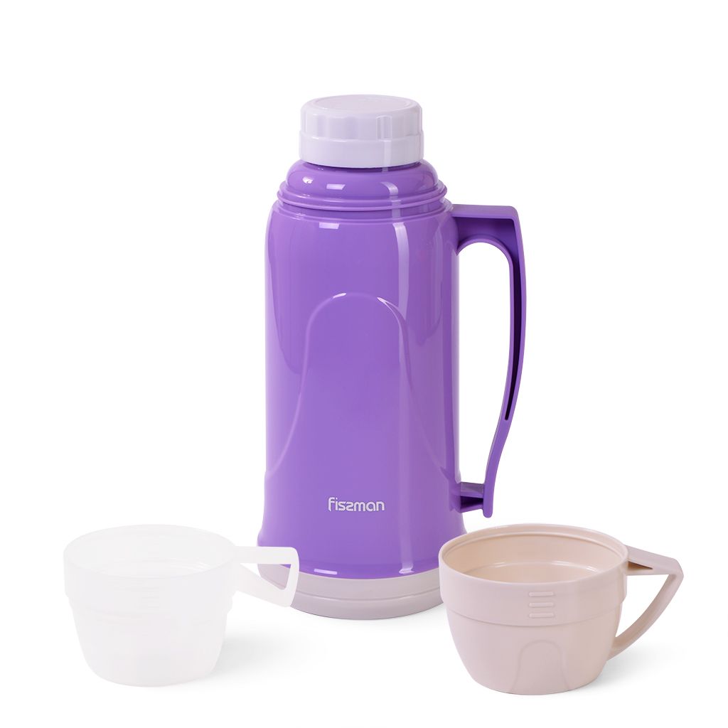 Fissman - Vacuum Flask Plastic Case w/ Glass Liner - 1000ml - Violet