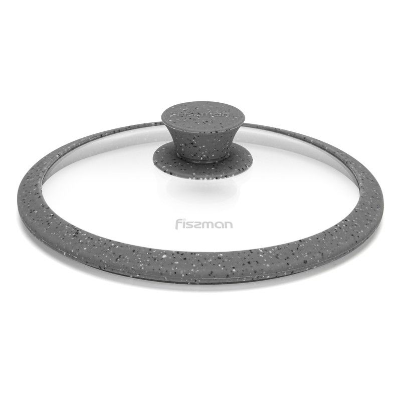 Fissman - Glass Lid Arcades w/ Marbling Silicone Rim - Grey