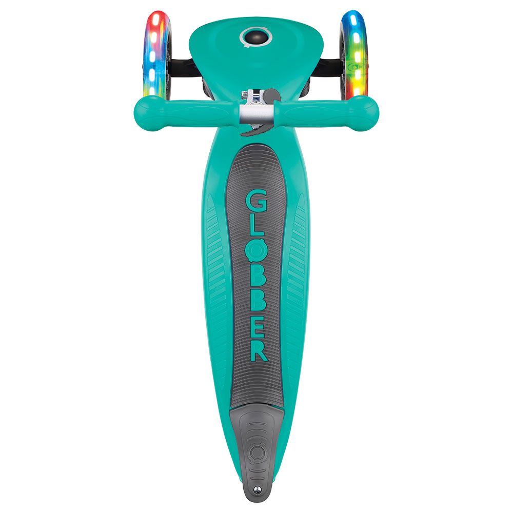 Globber - Junior Foldable Lights Scooter - Emerald Green