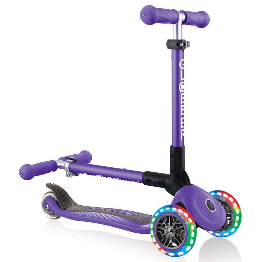 Globber - Junior Foldable Lights Scooter - Violet