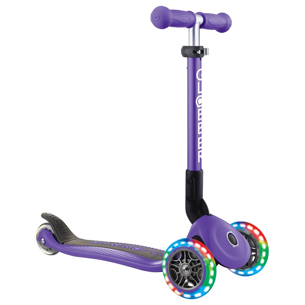 Globber - Junior Foldable Lights Scooter - Violet