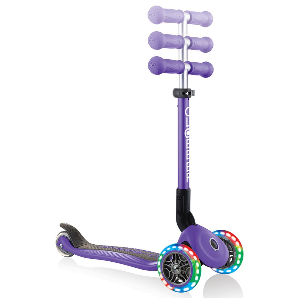 Globber - Junior Foldable Lights Scooter - Violet