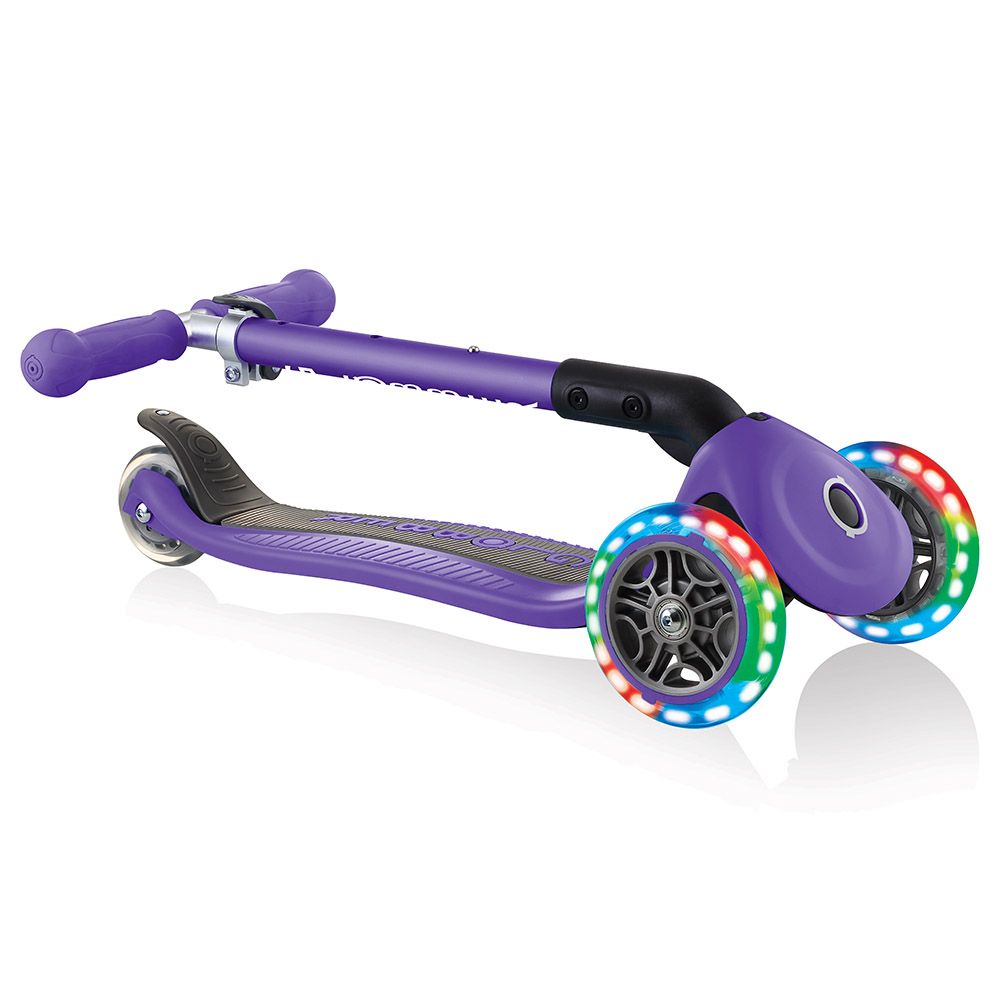 Globber - Junior Foldable Lights Scooter - Violet