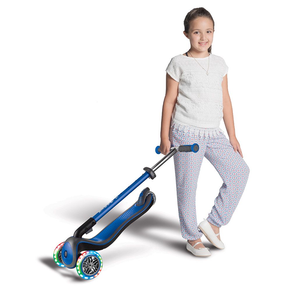 Globber - Elite Deluxe Lights Scooter - Navy Blue