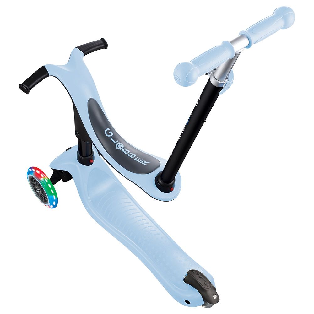 Globber - Go Up Sporty Lights Scooter - Pastel Blue