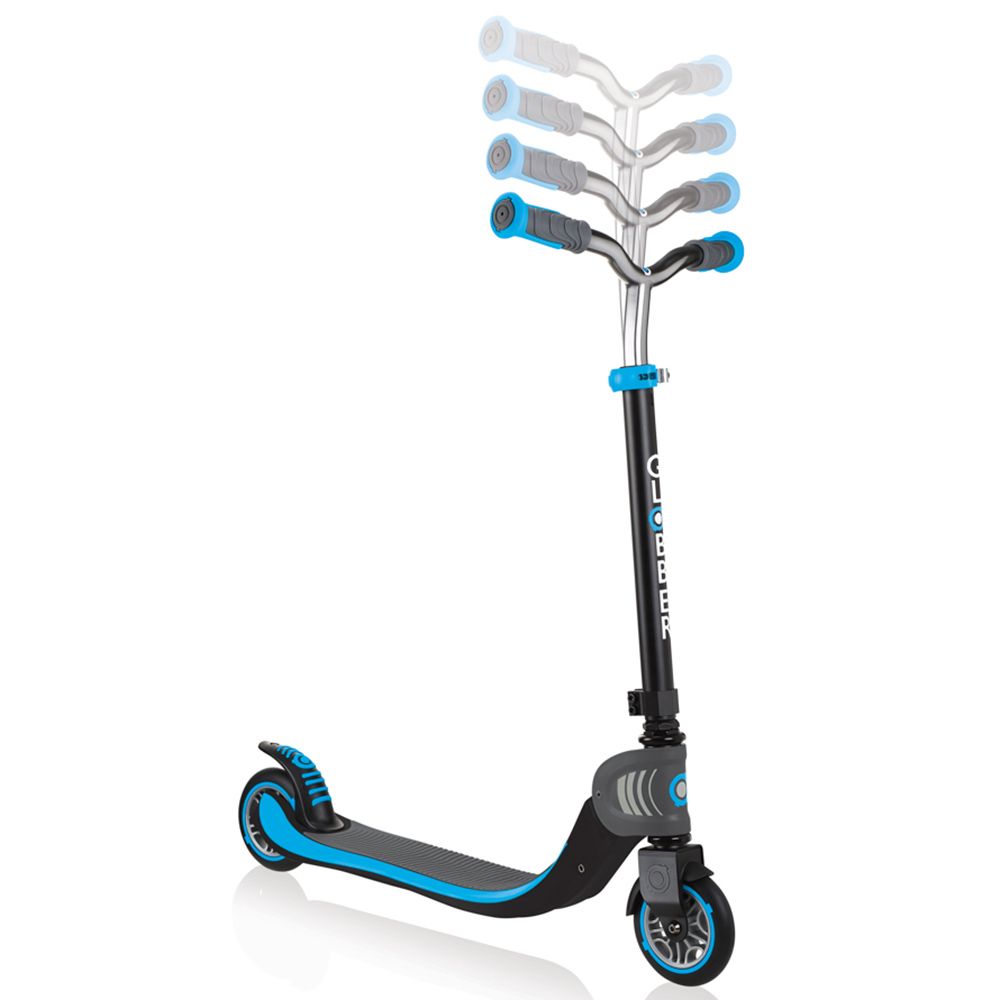 Globber - Flow Foldable Scooter 125 - Black/Sky Blue