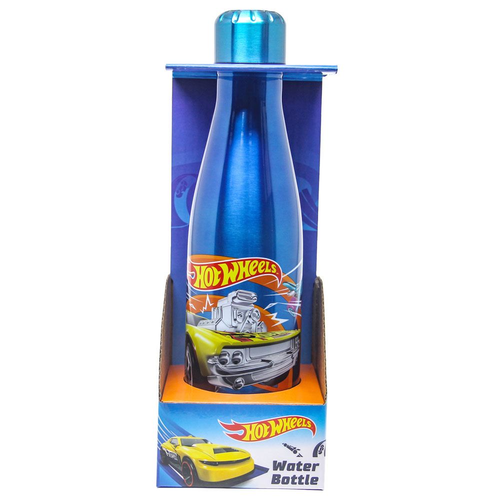 Hot Wheels Stainless Water Bottle 600ml - Blue