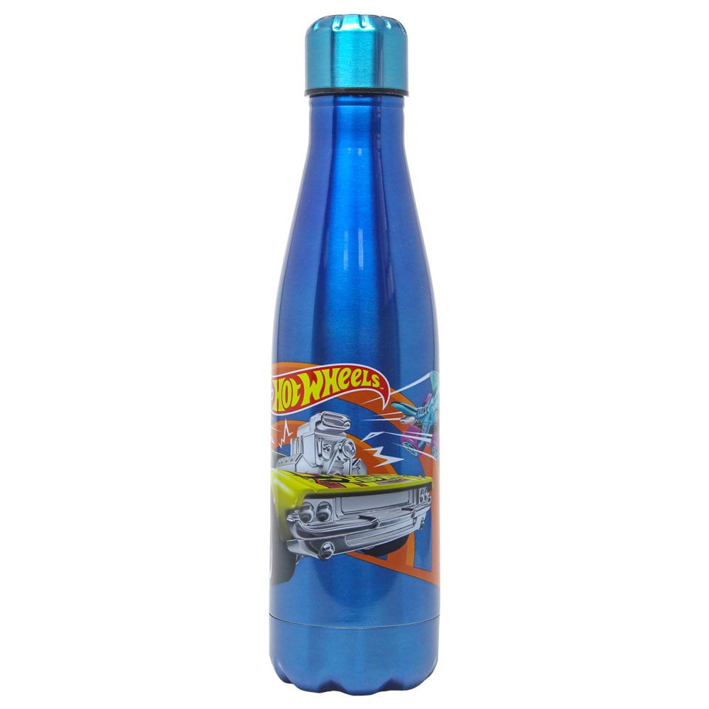 Hot Wheels Stainless Water Bottle 600ml - Blue