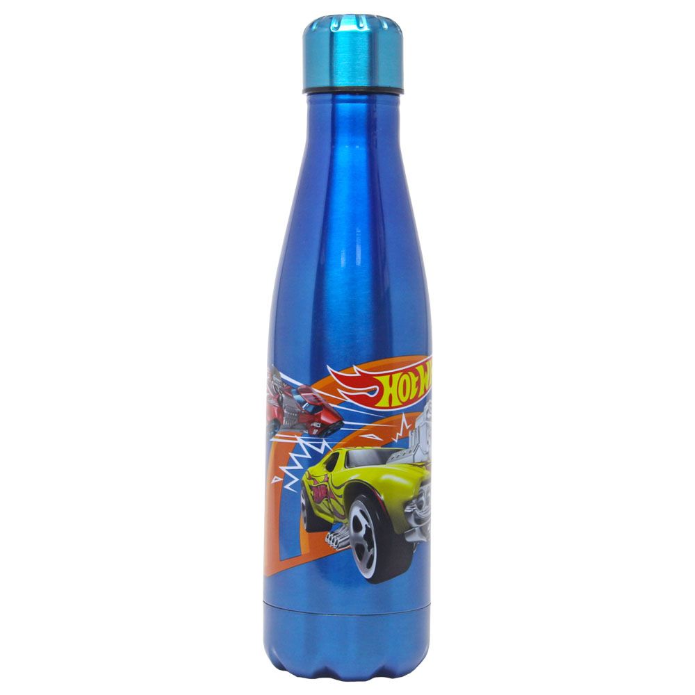 Hot Wheels Stainless Water Bottle 600ml - Blue