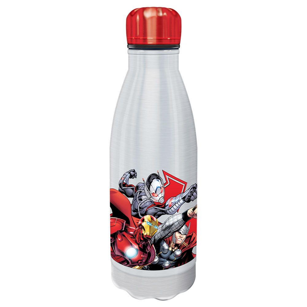 Marvel - Avengers Stainless Water Bottle 600ml - Silver