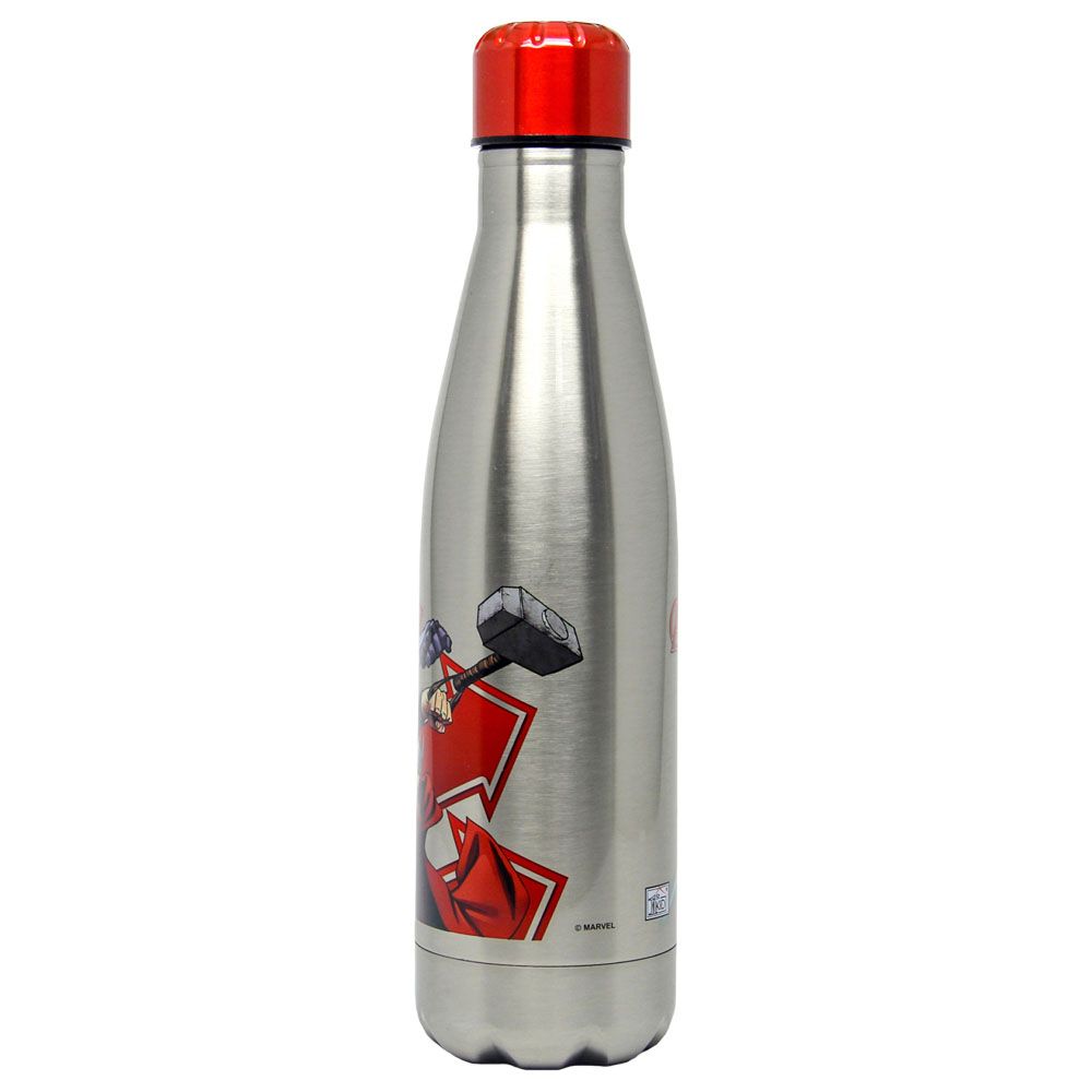 Marvel - Avengers Stainless Water Bottle 600ml - Silver