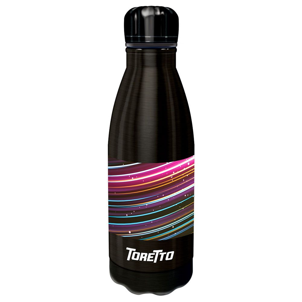 Toretto - Classic Lightning Print Water Bottle 540ml - Black