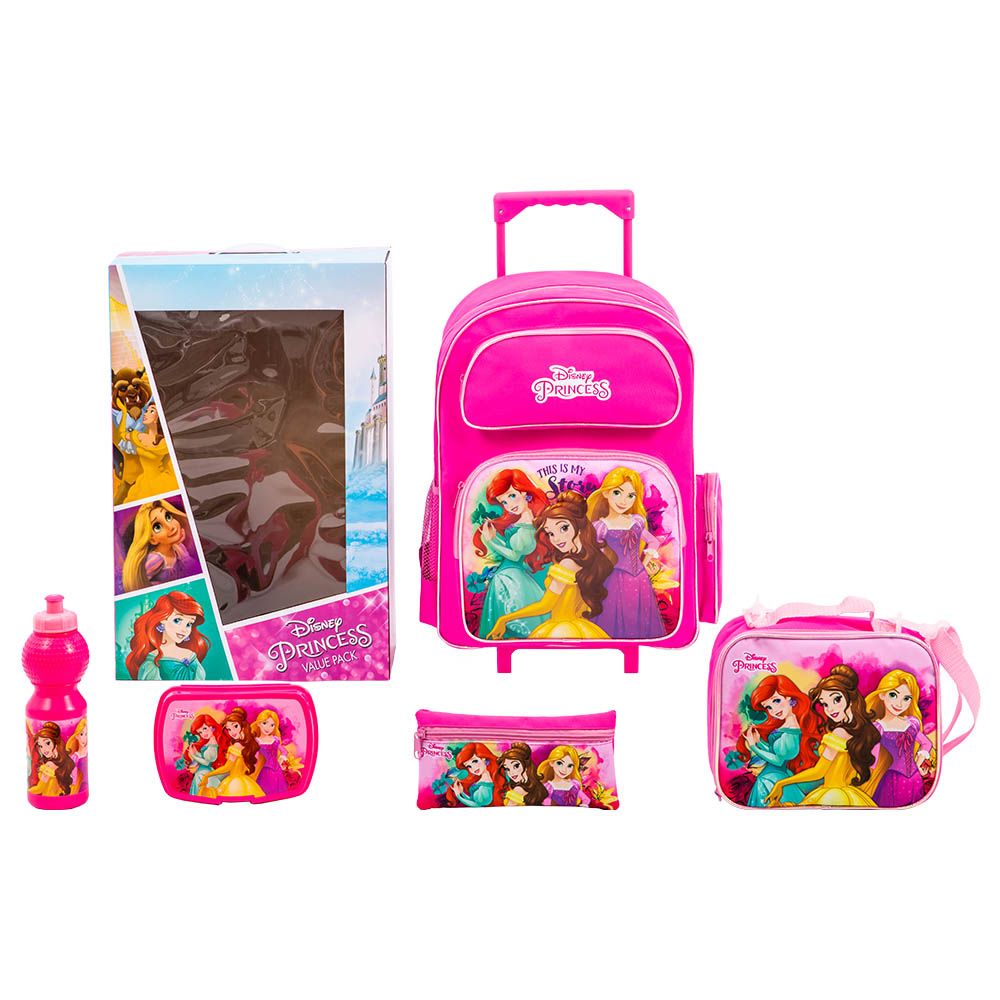 Disney - Princess Trolley Bag 5-in-1 Value Pack - Pink