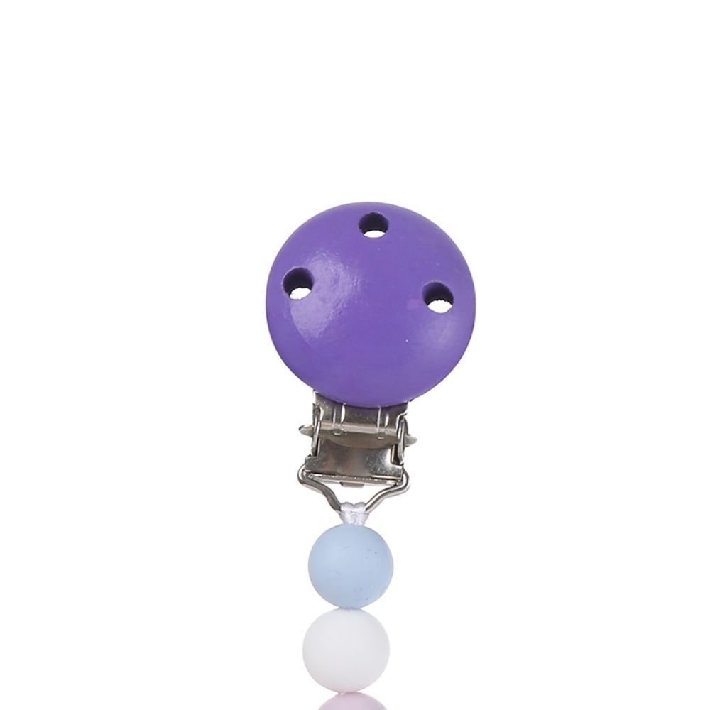 Factory Price - Sanya Multicolor Pacifier Clip - Purple