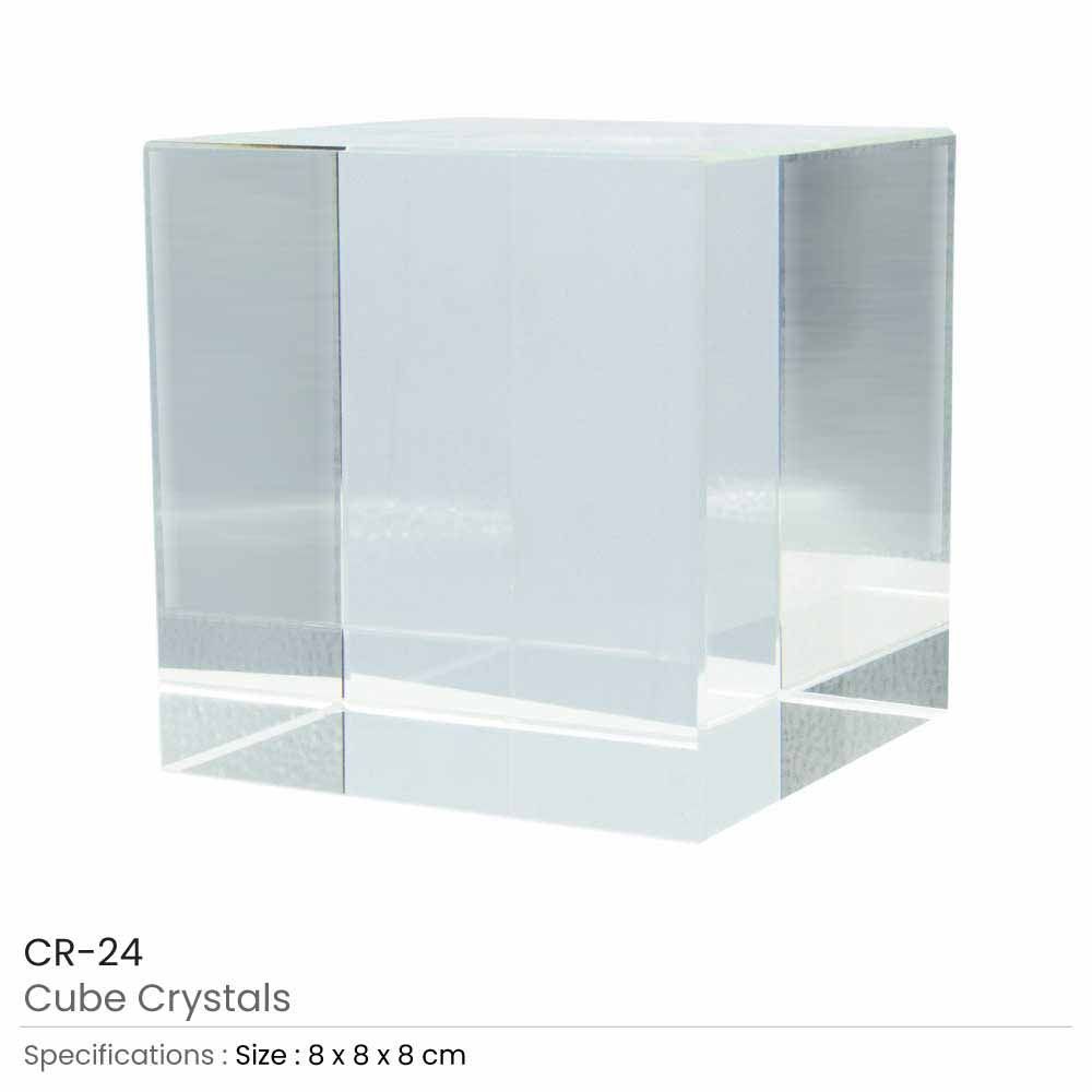 Byft - 3D Square Crystals Award - Clear