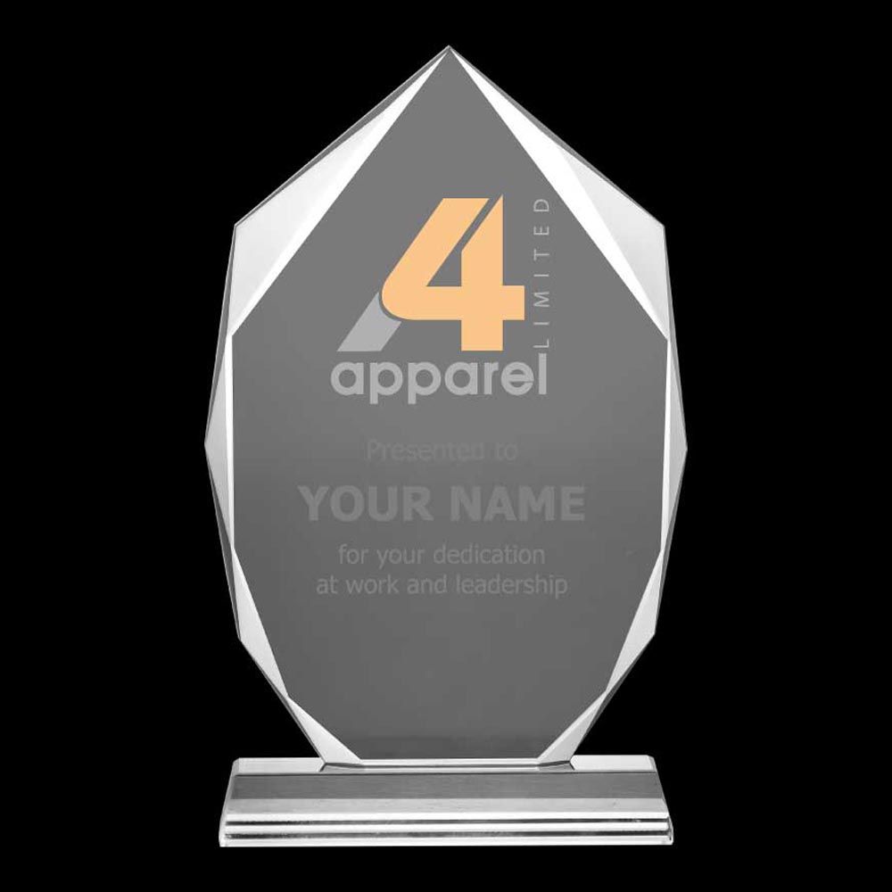 Byft - Wide Flame Crystal Award - Clear