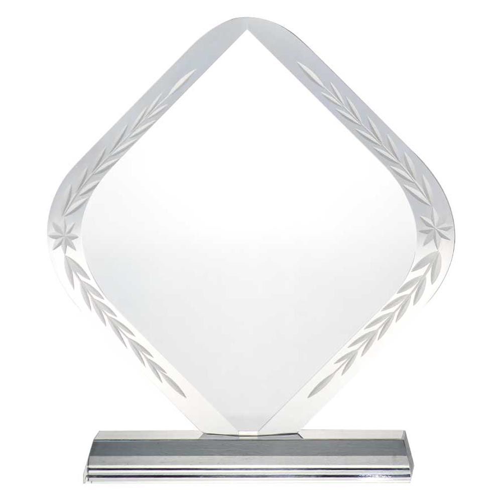 Byft - Rhombus Shaped Crystal Award - Clear