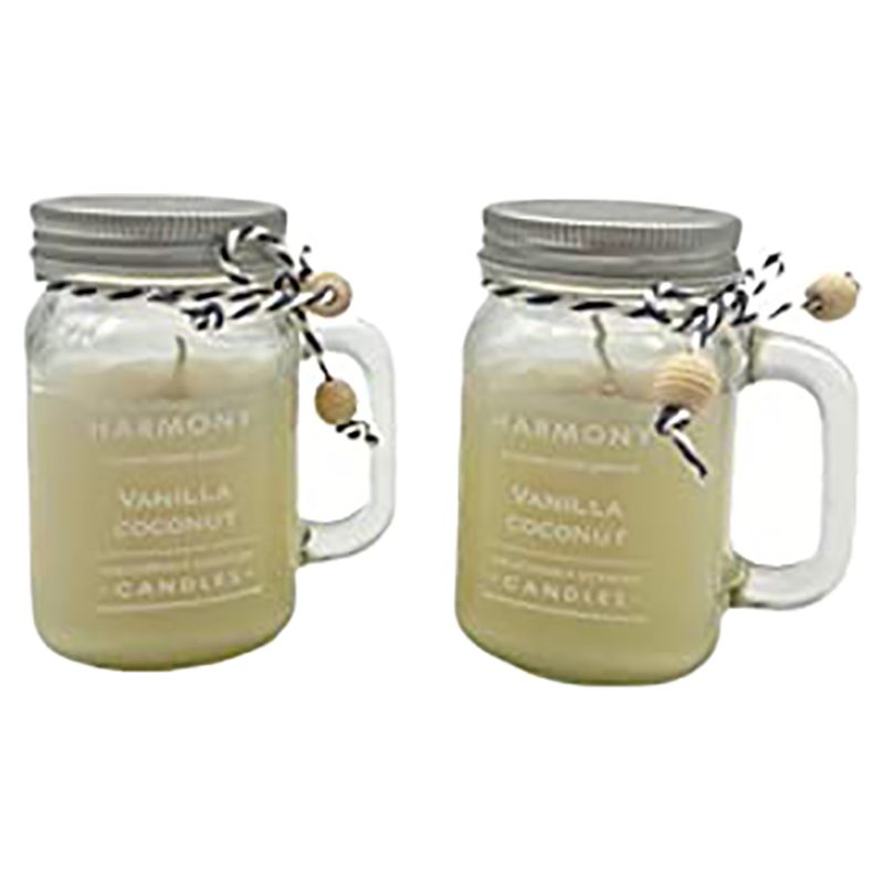 BYFT - Jar Candles - Vanilla Coconut - 180g - Pack of 2