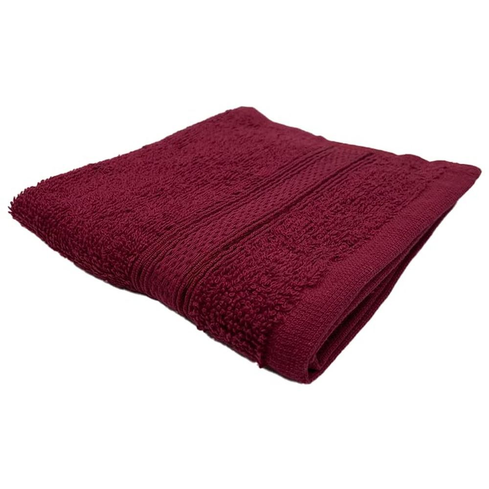 Byft - 100% Cotton Daffodil Hand Towel - 40X60Cm - Burgundy