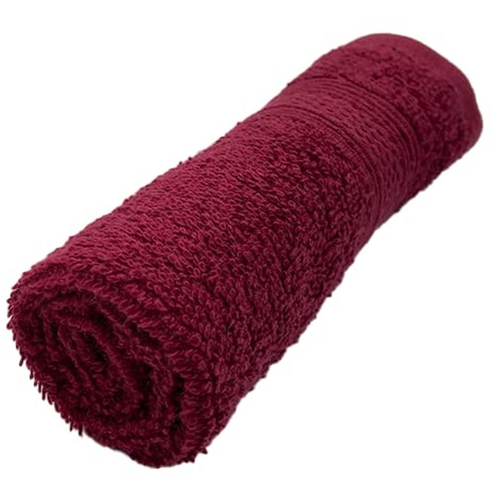 Byft - 100% Cotton Daffodil Hand Towel - 40X60Cm - Burgundy