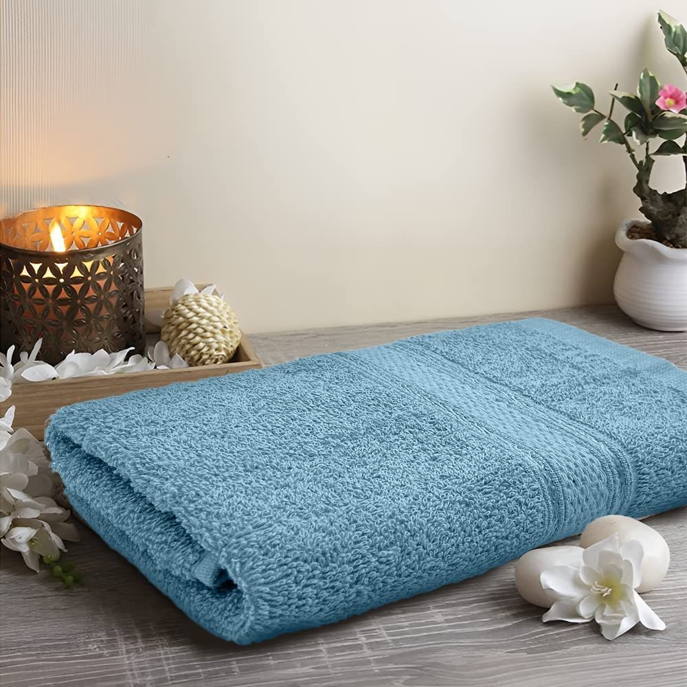 Byft - 100% Cotton Daffodil Hand Towel - 40X60Cm - Light Blue