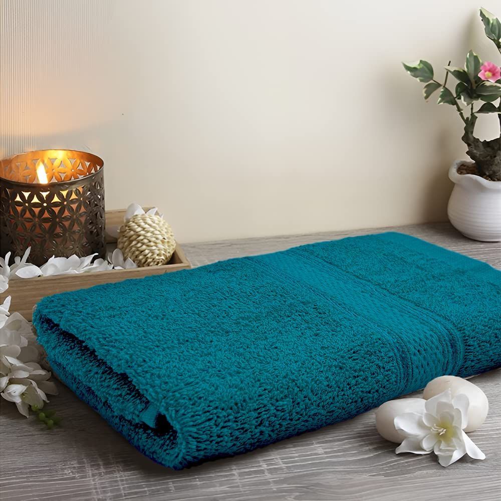 Byft - 100% Cotton Daffodil Hand Towel - 40X60Cm - Turquoise Blue