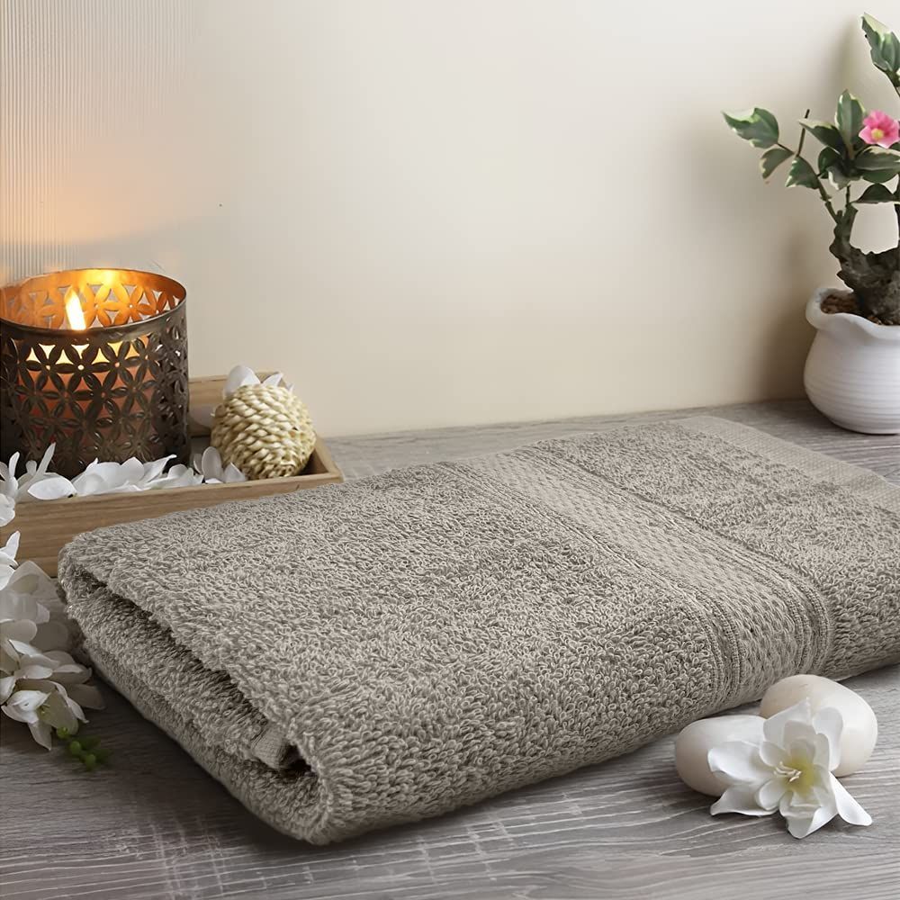 Byft - 100% Cotton Daffodil Hand Towel - 40X60Cm - Light Grey