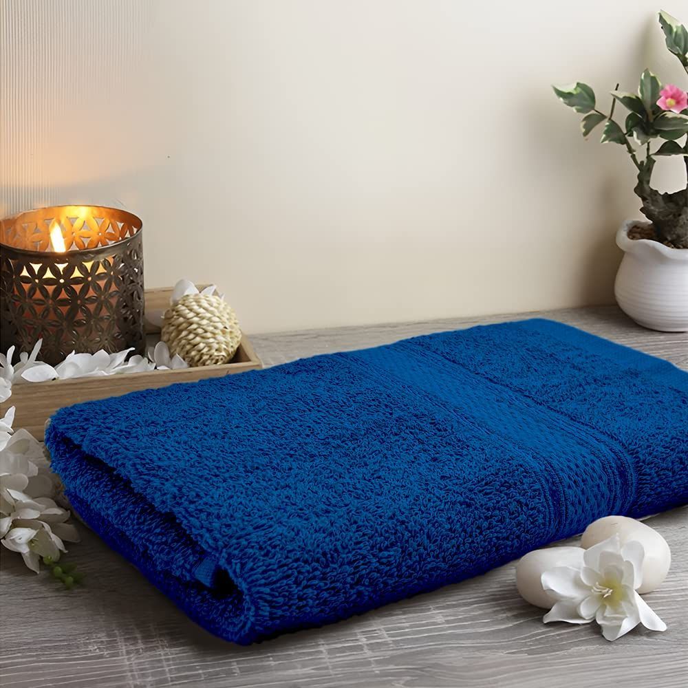 Byft - 100% Cotton Daffodil Hand Towel - 40X60Cm - Royal Blue